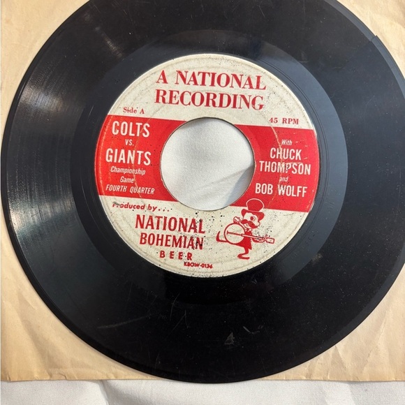Other - COLL 1958 Baltimore Colts vs. New York Giants 45 RPM Record NFL World Champions
